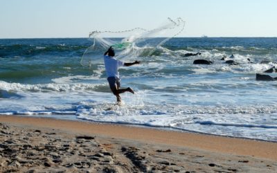 Cast Net Fishing at Oldfield