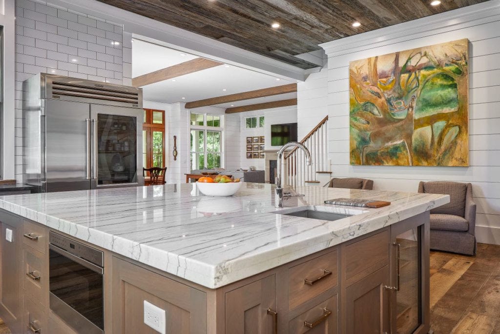 Kitchen in Palmetto Bluff Home | Art in the Lowcountry | Ussery Group Real Estate