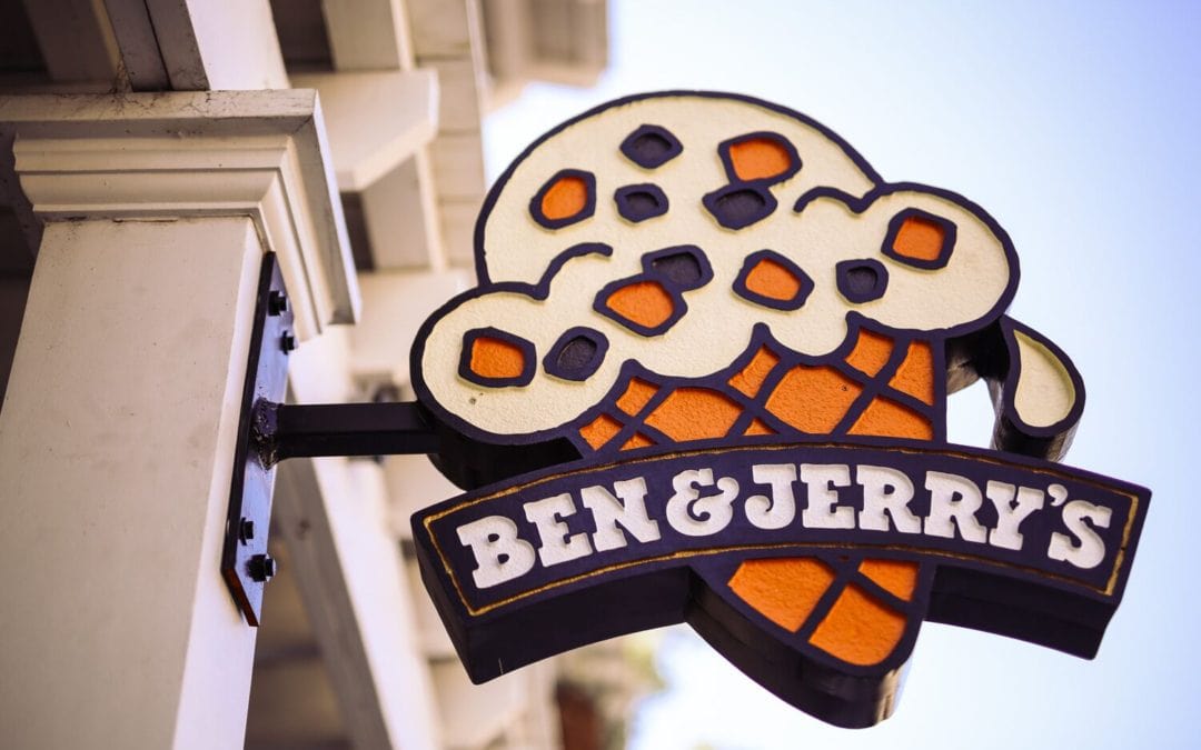 Ben & Jerry's ice cream sign
